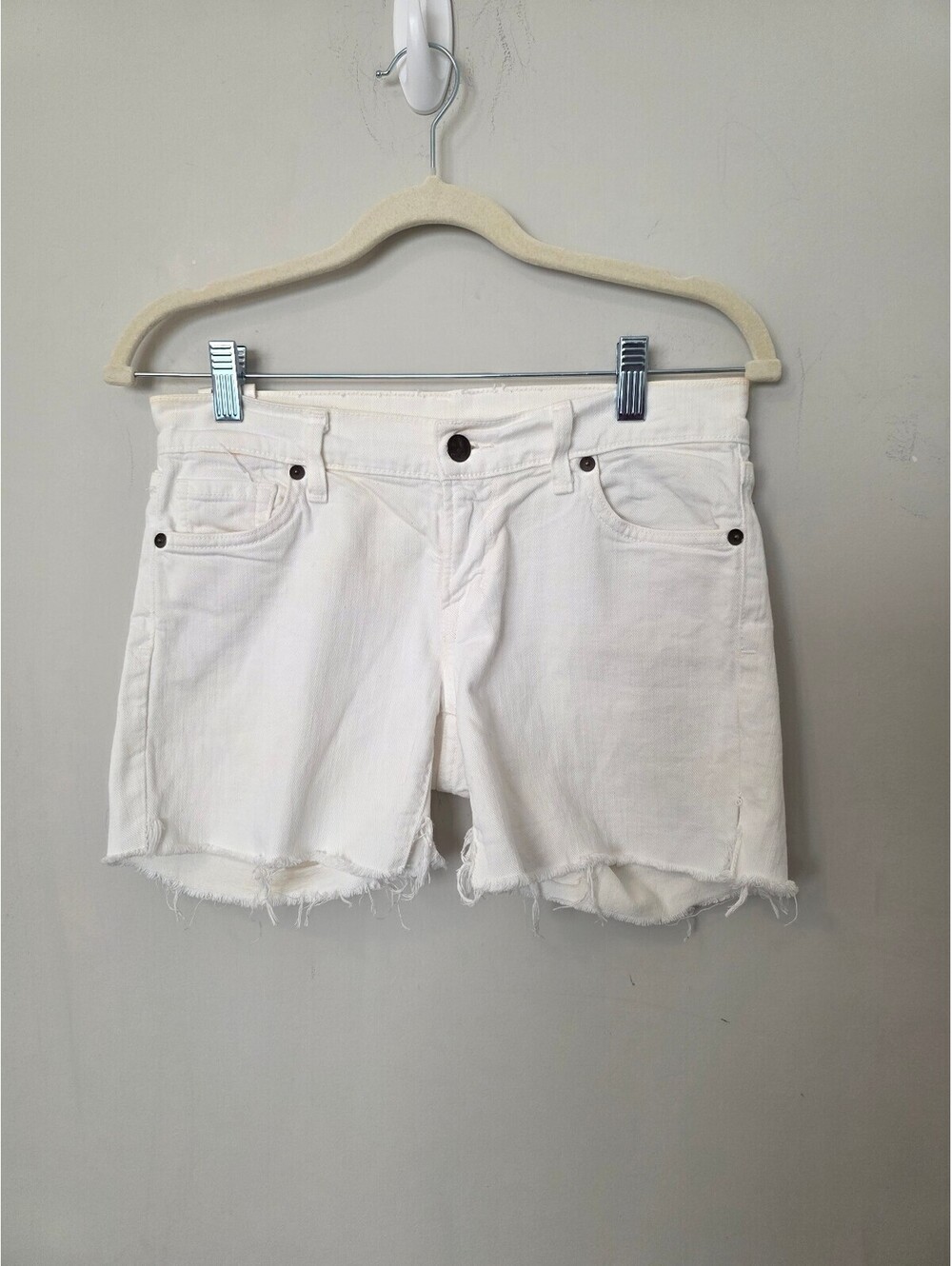 Citizens of Humanity Kelly White Cutoff Denim Shorts
